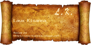 Laux Kisanna névjegykártya